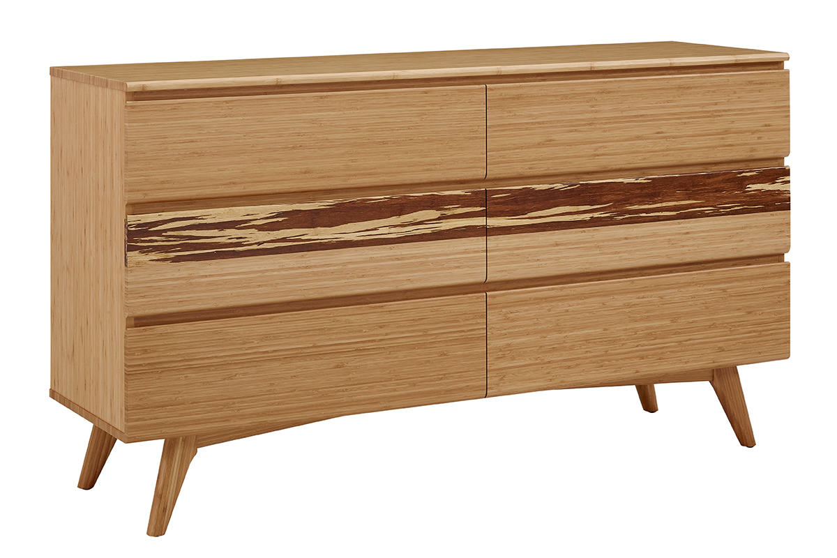 Azara Six Drawer Dresser - Caramel & Sable Finish - GA0005CA