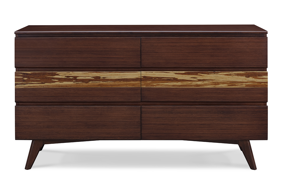 Azara Six Drawer Dresser - Caramel & Sable Finish - GA0005CA