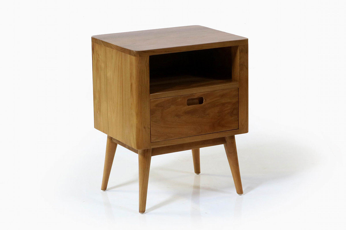 Fifties Nightstand - Danish Honey - HL-FIF-TK-DH-NS