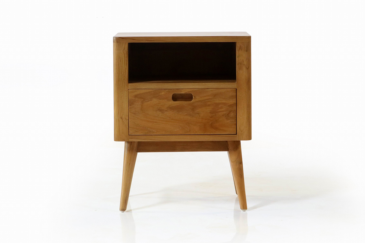 Fifties Nightstand - Danish Honey - HL-FIF-TK-DH-NS