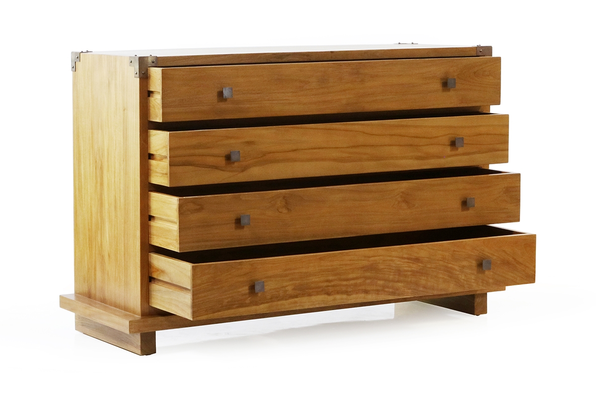 Kobe 4-Drawer Dresser - Danish Honey - HL-KOBE-TK-DH-4DR