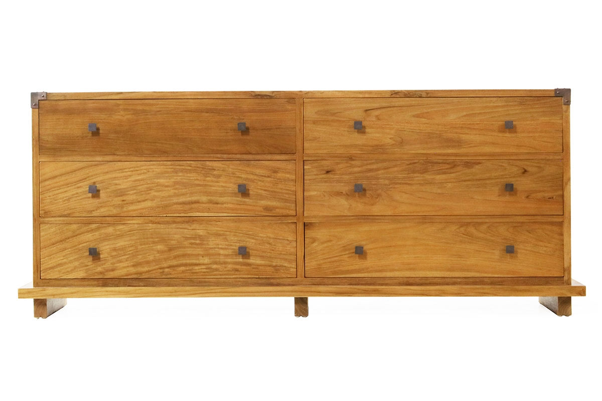 Kobe 6-Drawer Dresser - Danish Honey - HL-KOBE-TK-DH-6DR