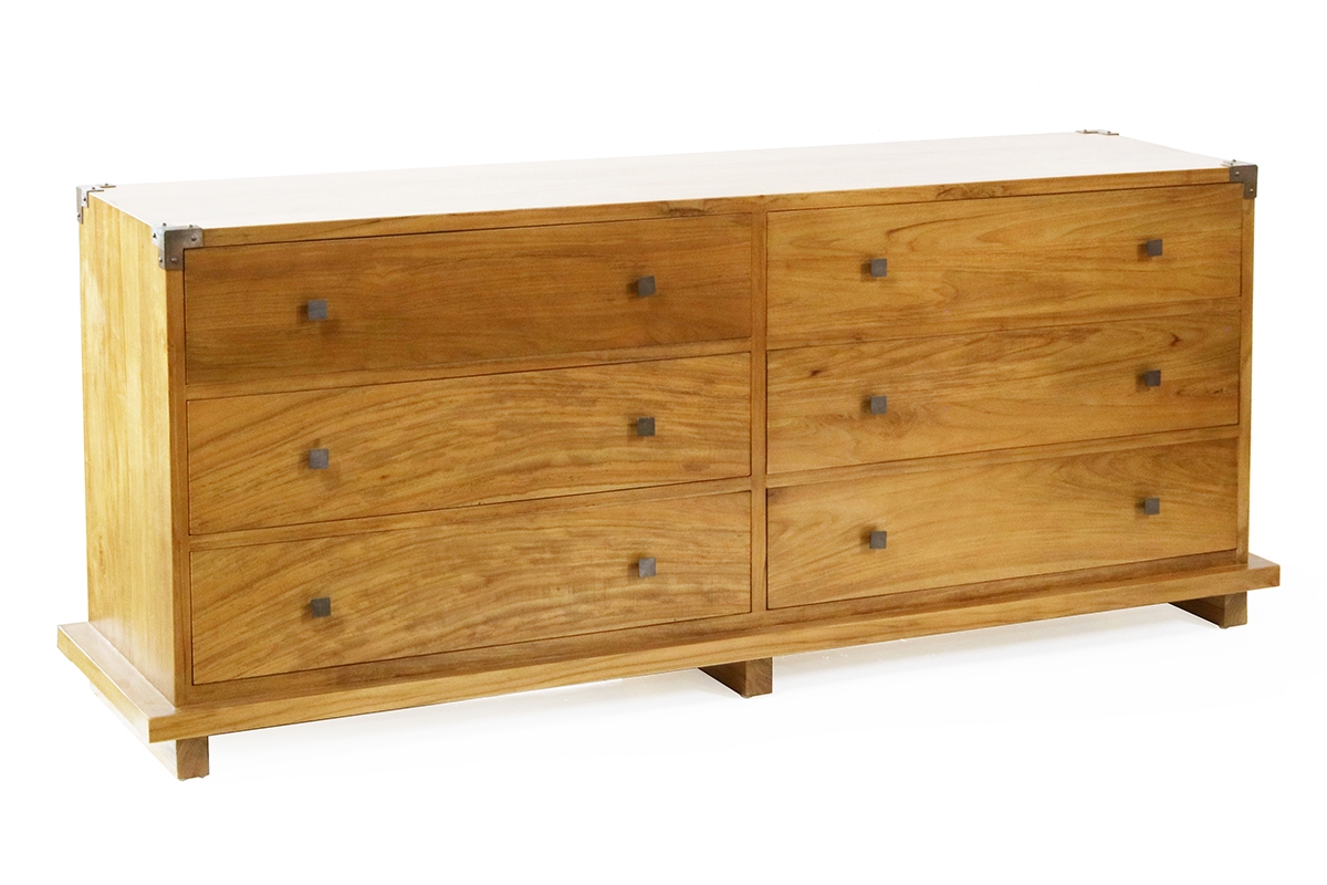 Kobe 6-Drawer Dresser - Danish Honey - HL-KOBE-TK-DH-6DR