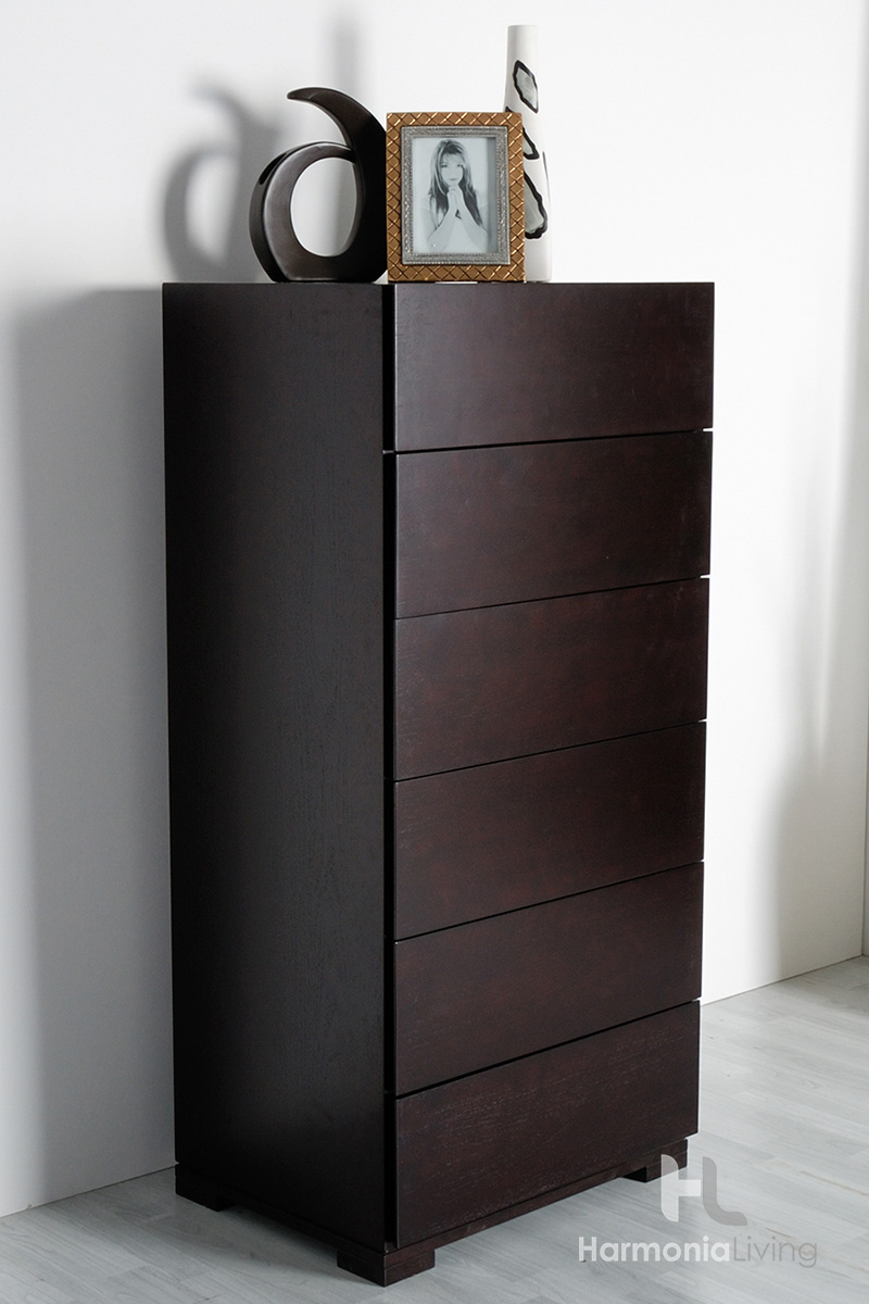 Blok 6-Drawer Chest - Wenge HL-BLOK-WEN-6CH - HL-BLOK-WEN-6CH