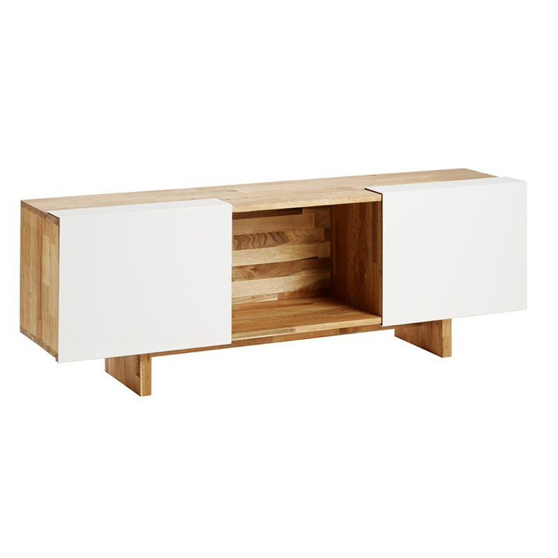 LAX Series Entertainment Shelf With Base LAX.3X.WT.WH - LAX.3X.BASE.WT.WH