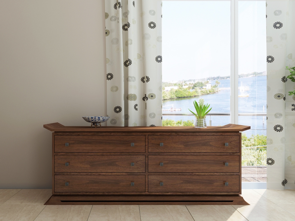 Kondo Teak 6-Drawer Dresser